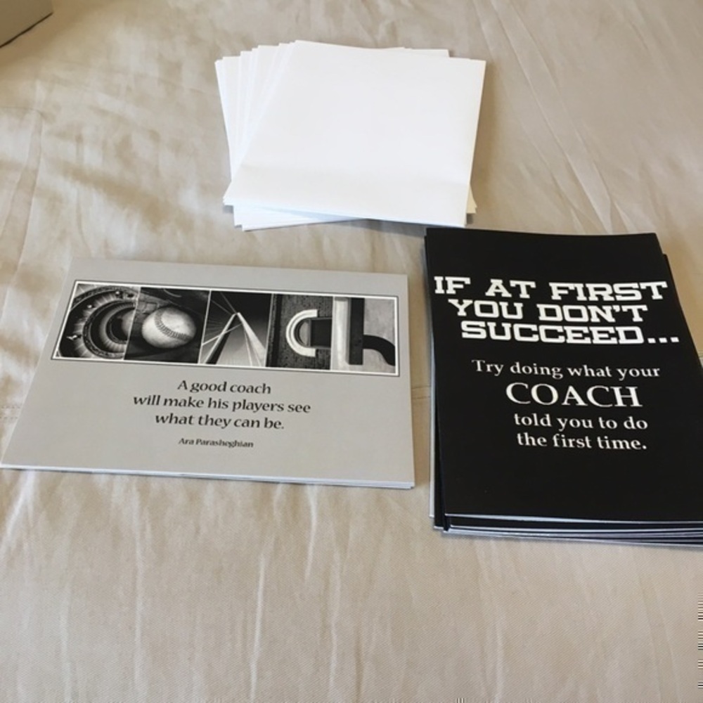 Set of 11 Coach Thank You cards
